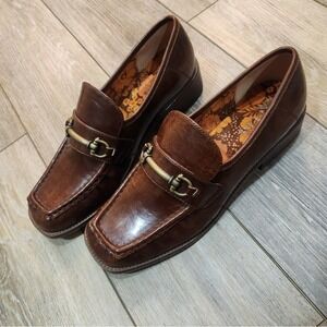 Korks Womans Florence Brown Leather Loafers Size 11